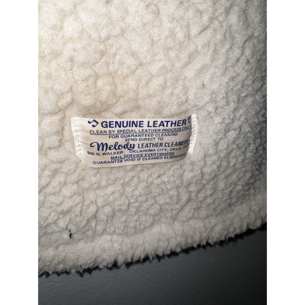 Vintage‎ Women's Pioneer Wear Leather & Sherpa Western Style Coat Size 14 - Picture 8 of 12